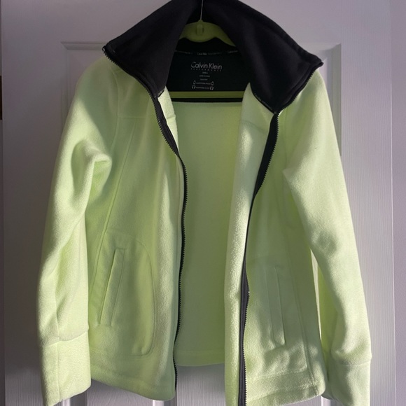 Calvin Klein Green Fleece Zip-Up - Picture 1 of 4